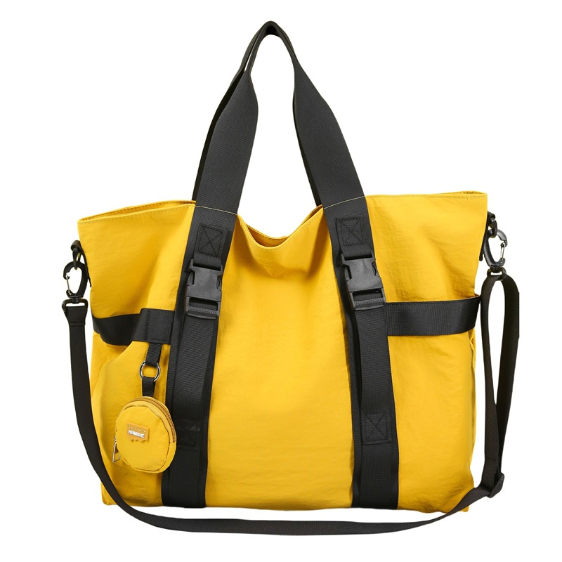 Cool and stylish large-capacity men's workwear bag, handbag, fashionable and trendy casual single-shoulder bag, men's and women's commuting large tote bag Item Picture