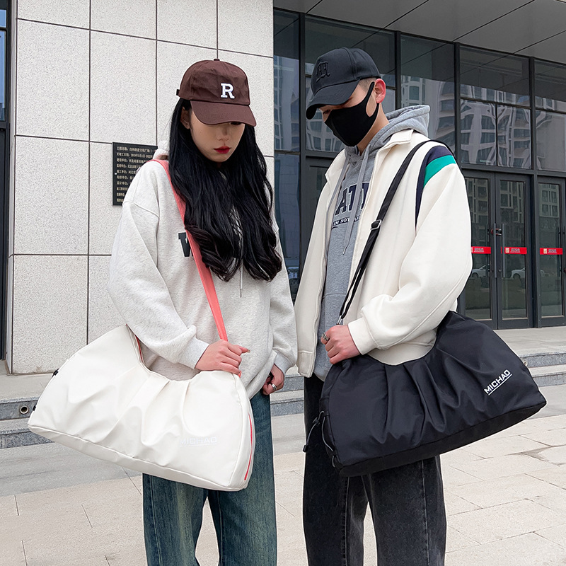 2025 New luggage bag, short-distance travel fitness bag, large-capacity sports, stylish waterproof backpack, men's and women's single-shoulder bag details Picture