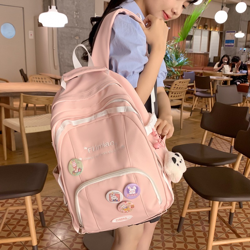 Forest-style versatile campus backpacks, large-capacity middle school schoolbags, durable for girls, high appearance standards, college student backpacks wholesale Application Scenario