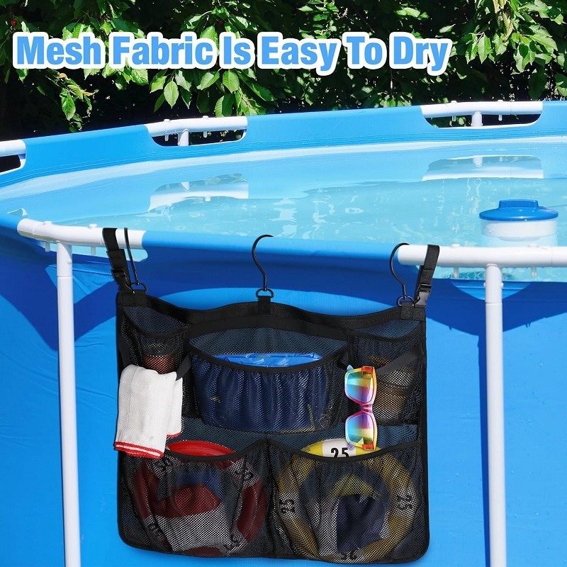 Cross-border outdoor multi-functional swimming pool storage hanging bag, toy storage bag, hanging net bag, indoor bathing storage hanging bag full figure