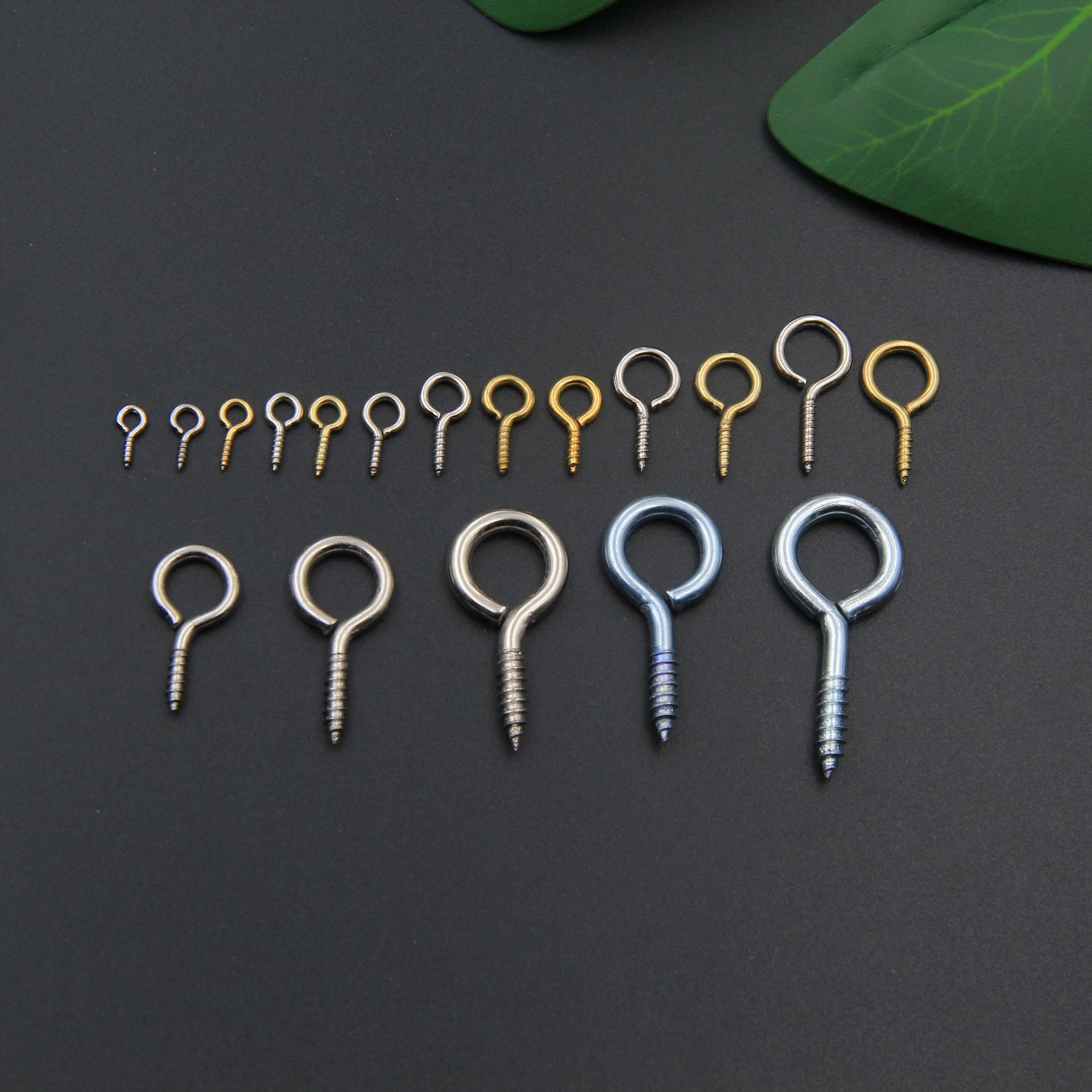 DIY jewelry accessories, sheep eye nails, open and closed sheep eye screws, self-tapping 9-shaped hooks, sheep horn nails manufacturer details Picture