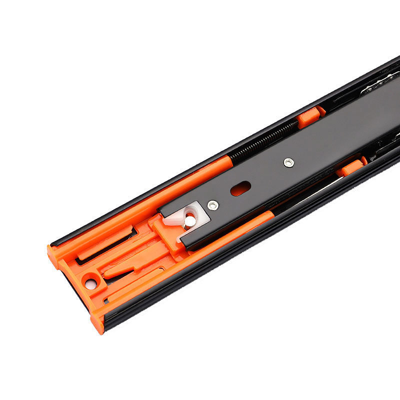 Drawer guide rails, damping buffer slide rails, thickened silent steel ball track slides, drawer slide rails, furniture hardware slide rails Application Scenario