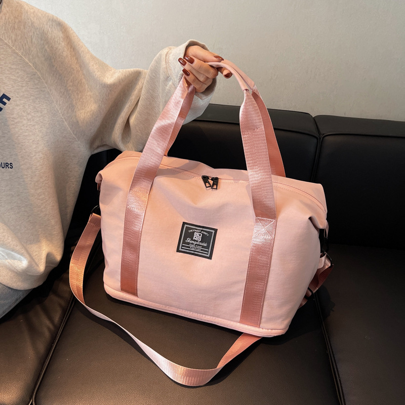 New large-capacity short-distance travel bag for women, dry-wet separation sports and fitness bag, expandable carry-on luggage storage bag Specification drawing