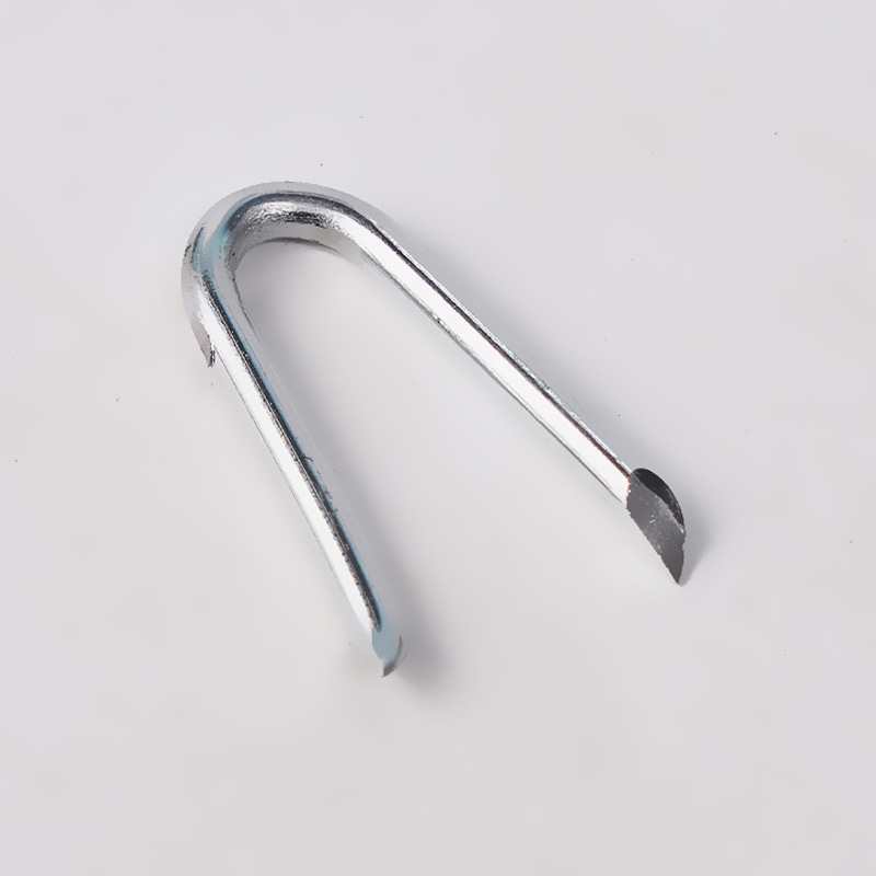 Special for hot-dip galvanized wooden piles with horse-riding nails, galvanized U-shaped two-end pointed nails Application Scenario