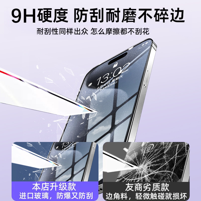 Suitable for iPhone16e tempered film, iPhone 14promax anti-peeping 17PM full screen 15 phone 13 film 12pro Application Scenario