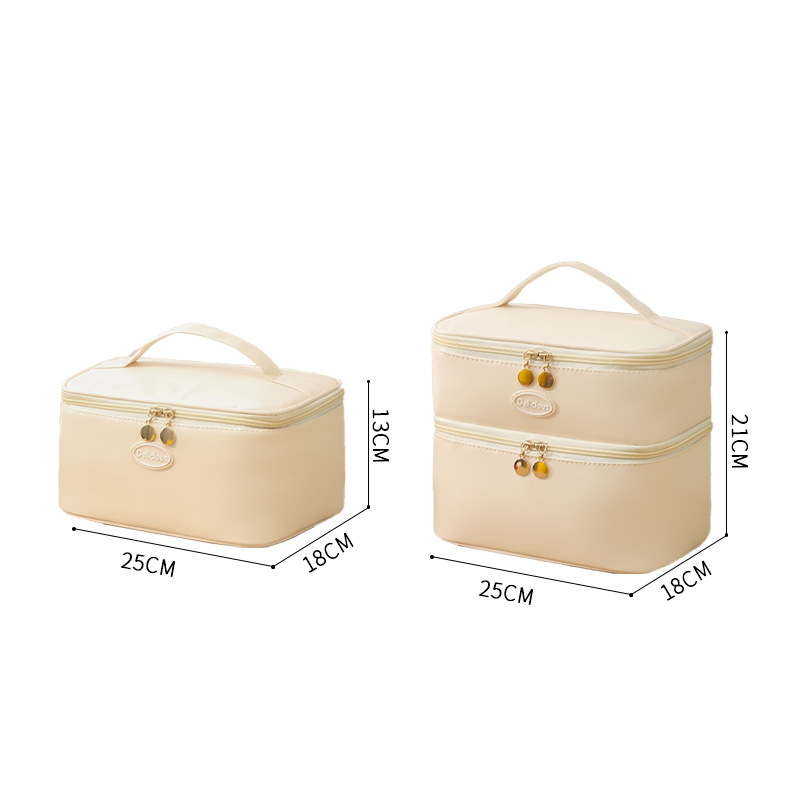 Runhui PU bento bag, single-layer student lunch box bag, office worker's rice bag, double-layer insulated bag, hand-held portable meal bag Item Picture