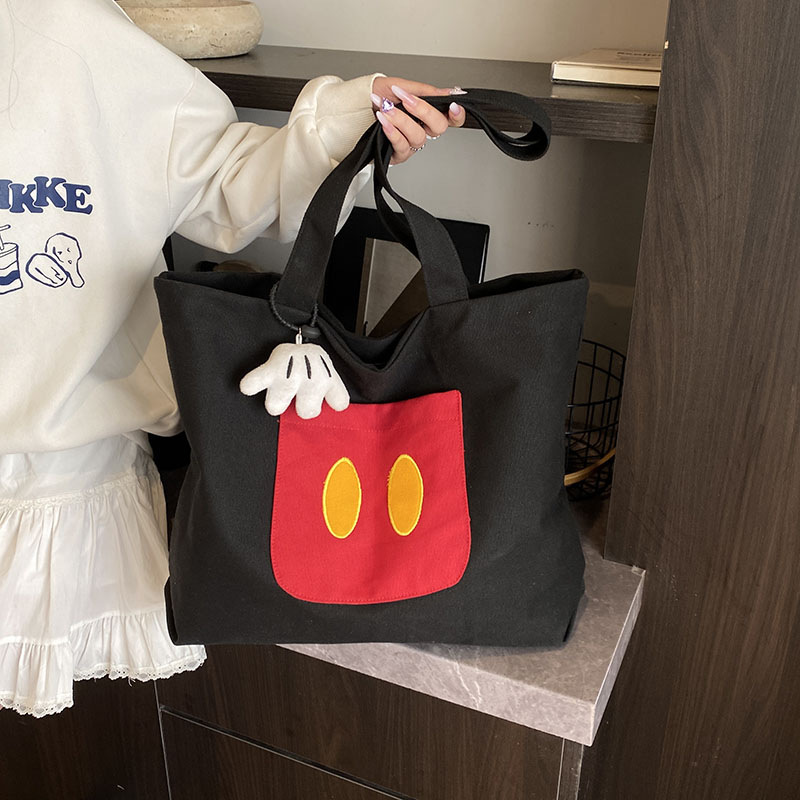 Canvas bag, underarm bag, large capacity, 2025 new tote, fashionable, trendy, cute and versatile, college girl bag details Picture