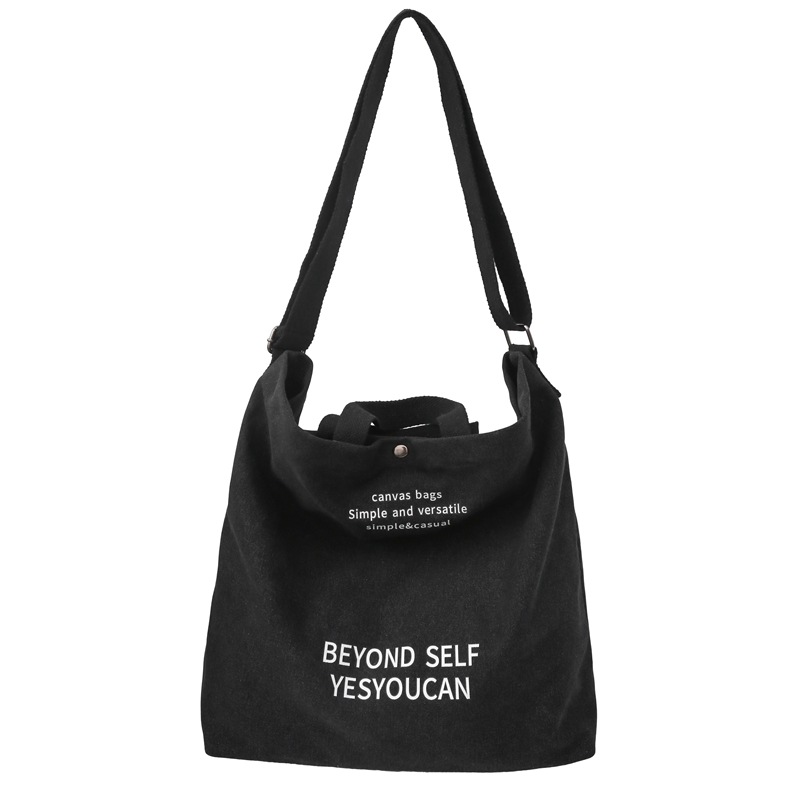 Crossbody bag for men, Japanese artistic style, college student cloth bag, casual handbag, large capacity, laid-back style, single-shoulder bag for women Item Picture