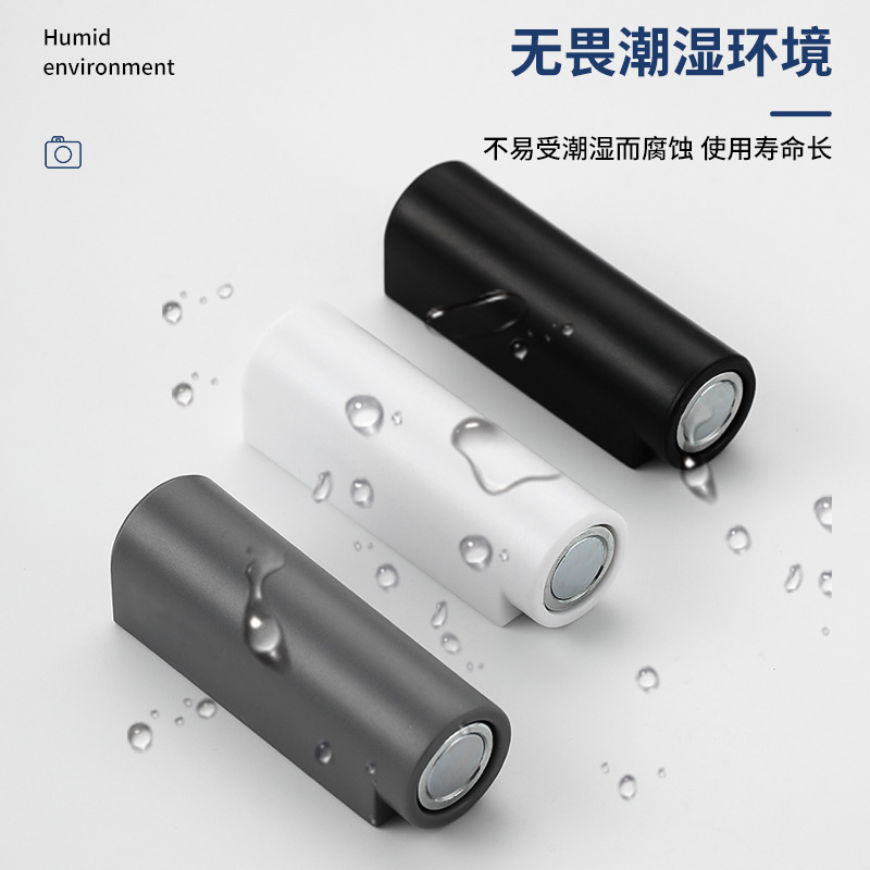 Ultra-thin invisible strong magnetic floor suction hidden door stop, no need for drilling, extremely narrow glass door, precision-cast 304 stainless steel door suction details Picture