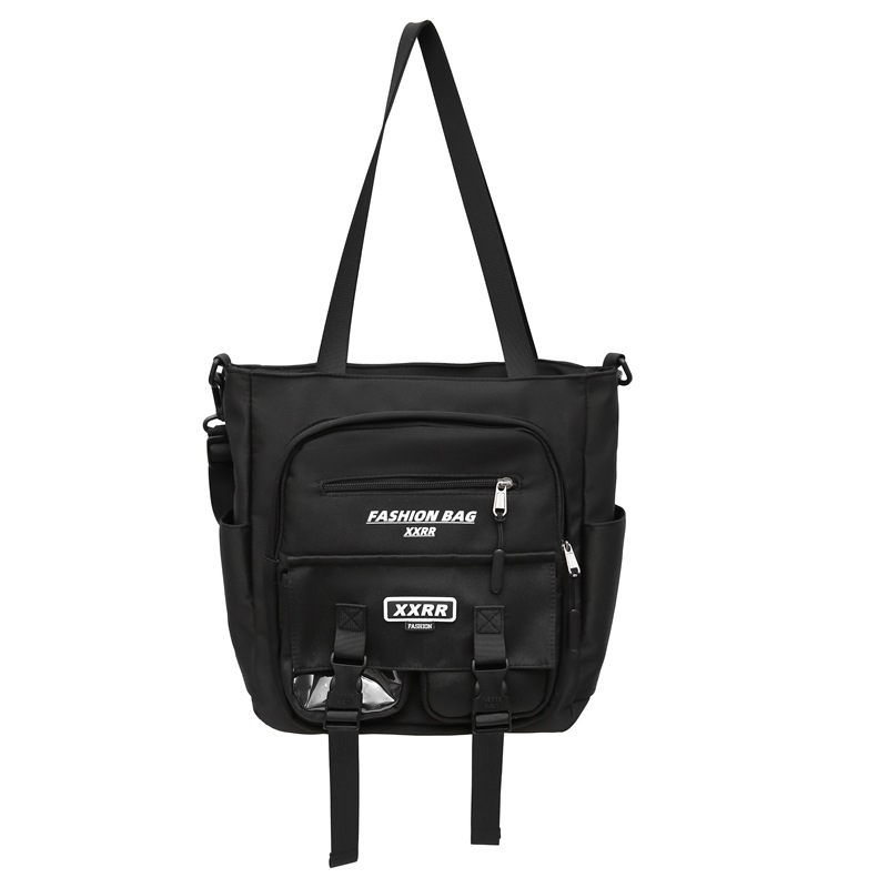 Men's 2025 new large-capacity Korean style Instagram trendy workwear couple casual single-shoulder bag Tote bag Item Picture