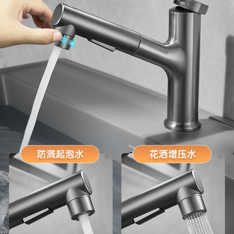 Brass pull-out washbasin faucet, bathroom washbasin, cold and hot water faucet, countertop basin, mouthwash, cold and hot water faucet Application Scenario