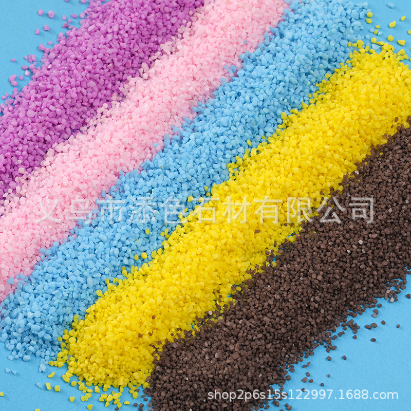 Colored sand, coarse sand, children's sandpit, toy sand, large particle wishing sand, micro-landscape succulent surface, colored sand, 20 mesh Application Scenario
