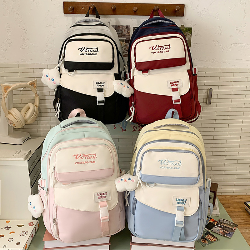 Dopamine backpack on Instagram, fresh and cute color matching for middle and high school students, trendy travel backpack for primary school students, large capacity Application Scenario