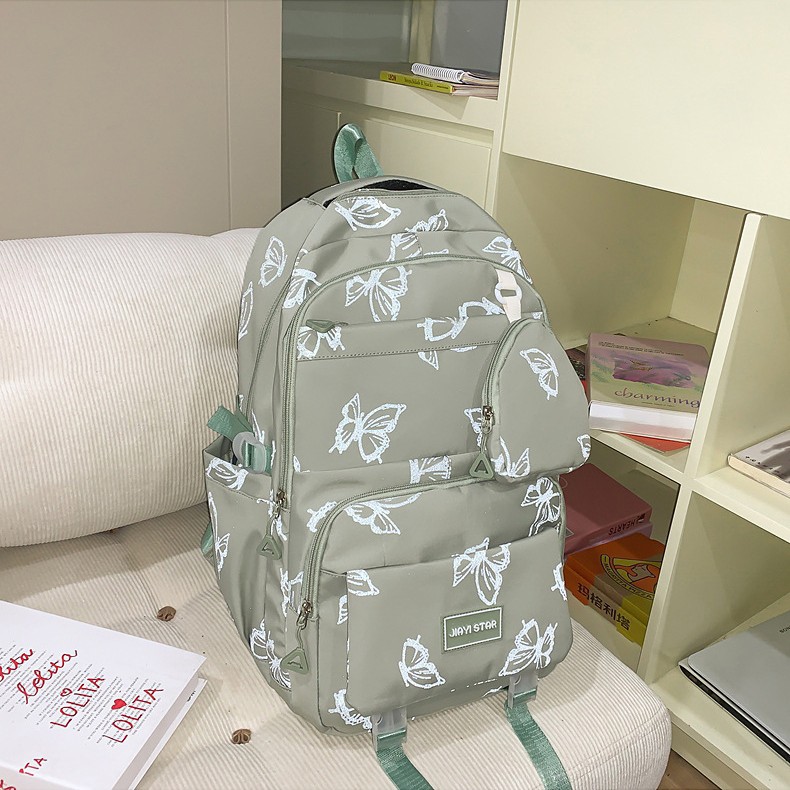 Japanese Instagram-style butterfly backpack for girls, a large-capacity backpack for junior high school girls, and a lightweight backpack for traveling Application Scenario
