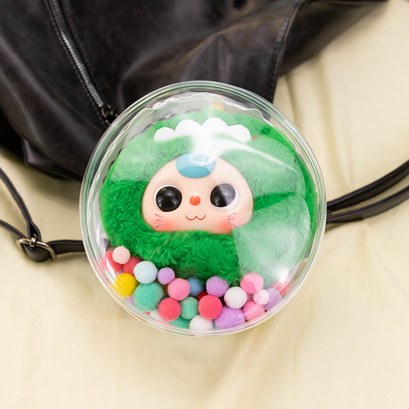 12cm - 15cm round baby walking bag, PVC dust-proof transparent blind box, doll ball, outdoor storage bag, cosmetic bag Application Scenario