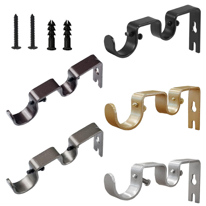 Specialized manufacturer's metal curtain rods, Roman rods, brackets, brackets, curtain accessories, hooks, supports wholesale, cross-border hot products Specification drawing