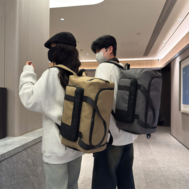 Men's and women's universal travel double-back luggage bag, large-capacity sports and fitness bag, dry and wet separation crossbody short-distance storage bag Specification drawing