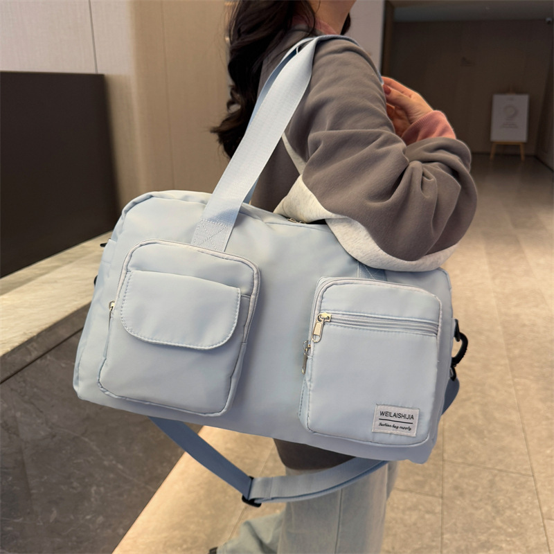 New cross-border travel bag: large-capacity, lightweight, dry-wet separated luggage bag, fashionable and durable men's and women's sports and fitness bag Specification drawing