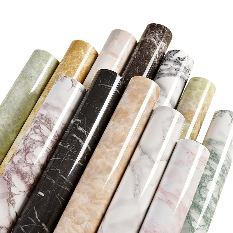 Recommended marble sticker waterproof and oil-proof self-adhesive renovation wallpaper, pvc wall high-temperature resistant kitchen background wallpaper Item Picture