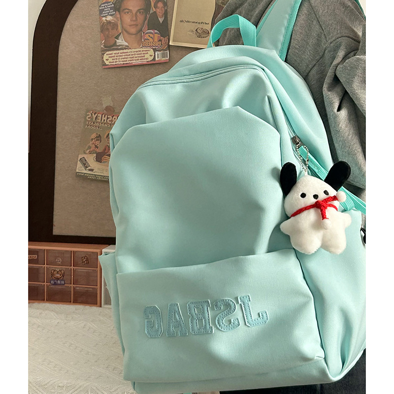 New cross-border campus backpack, simple computer backpack, high-capacity schoolbag for high school and college students, travel backpack Specification drawing