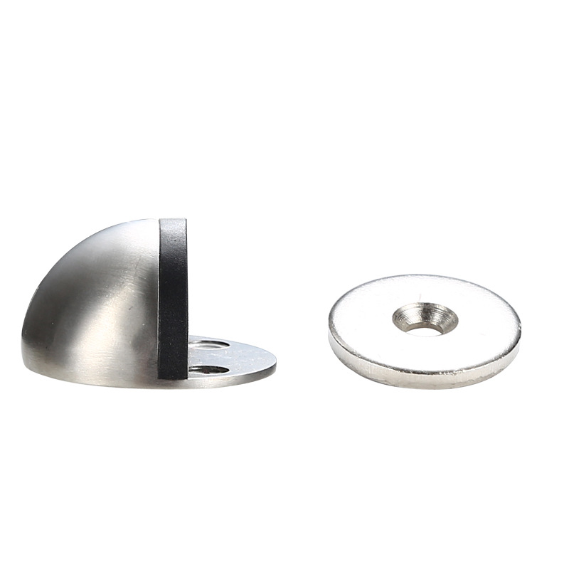 304 stainless steel door stop top limiter, ground suction turtle top anti-collision magnetic door collision barrier, no need for drilling door suction Item Picture