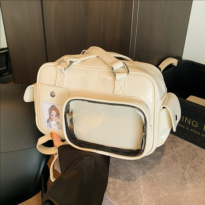 Transparent smug pain bag, a niche women's bag, versatile and high-end underarm bag, large-capacity single-shoulder bag, fashionable backpack full figure