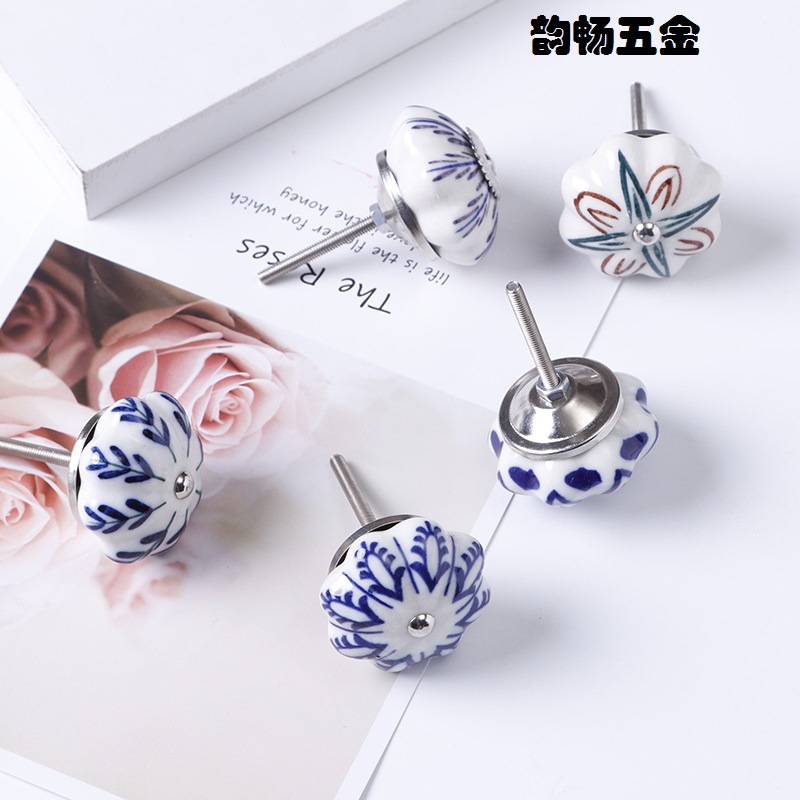 Yunchang ceramic handles, cabinet pulls, decorative pumpkin handles, home decoration and renovation, simple furniture, interior decoration details Picture
