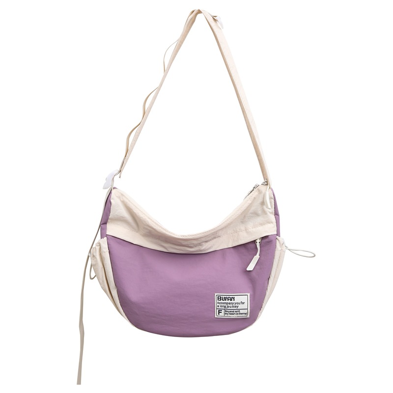 Japanese-style casual crossbody bag, fashionable canvas sports single-shoulder phone bag, 2025 new trendy dumpling bag, travel backpack Item Picture