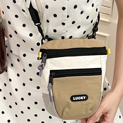 Hong Kong-style fashionable small square bag 2025 new unisex men's and women's color contrast fashionable casual simple single-shoulder bag crossbody bag Specification drawing