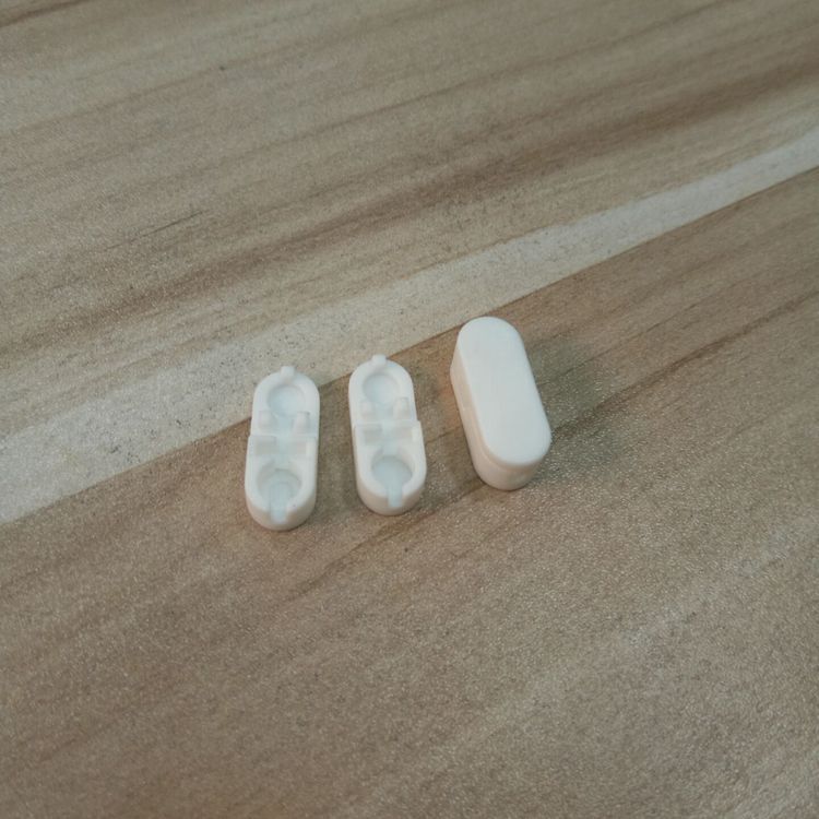 Cross-border retail white split bead buckle 4.5*6 POM pull bead connector vertical curtain accessory pull bead buckle Item Picture