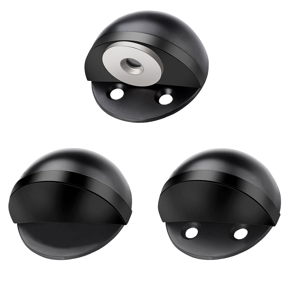 Stainless steel non-perforated turtle-top door with magnetic door top anti-collision device, 304 non-perforated semi-circular door stop Item Picture