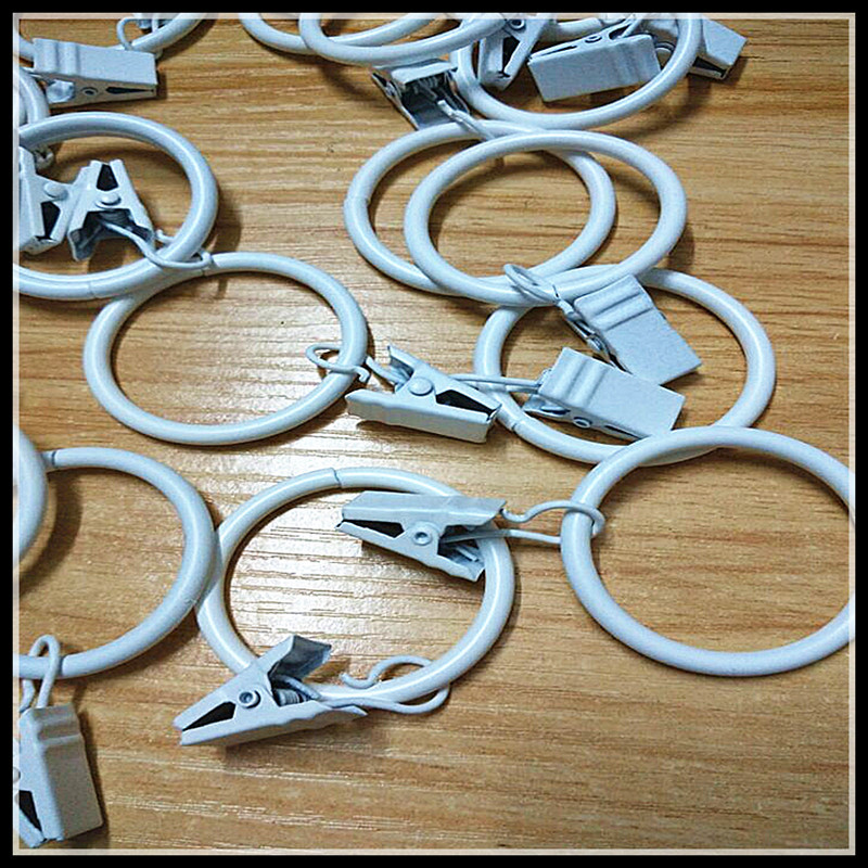 Cross-border sales of painted white curtain ring clips, indoor curtain hanging rings for home use, and multi-sized hanging curtain buckles Application Scenario