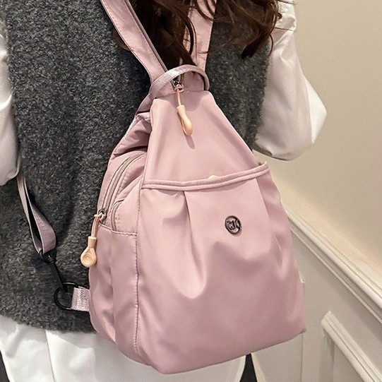 The new fashionable nylon fabric backpack for women is multi-purpose, lightweight and sturdy. It is a versatile and large-capacity commuting bag for going out details Picture