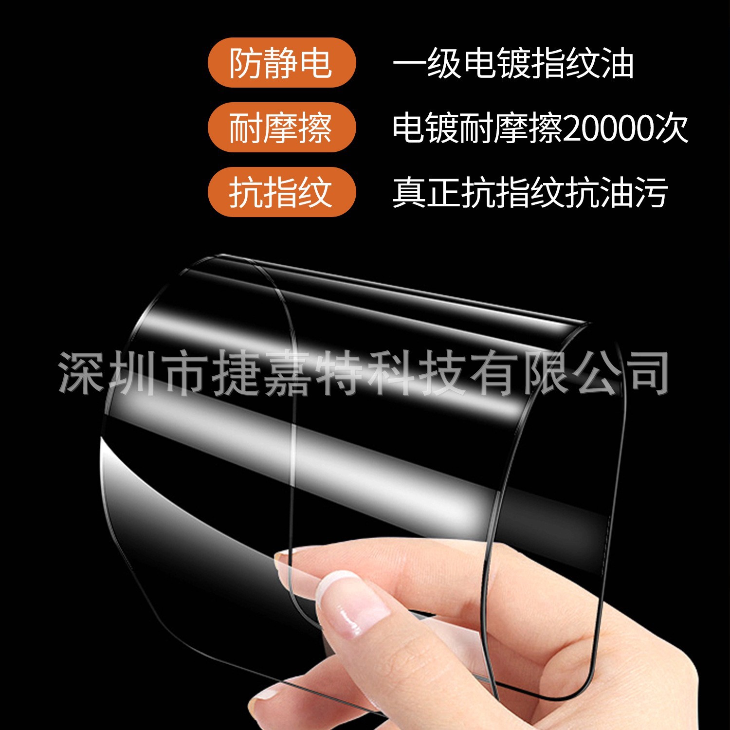 Anti-drop and anti-static tempered film suitable for iPhone series 16, 11, 12, 13, 14PRO, MAX, 14PLUS full figure