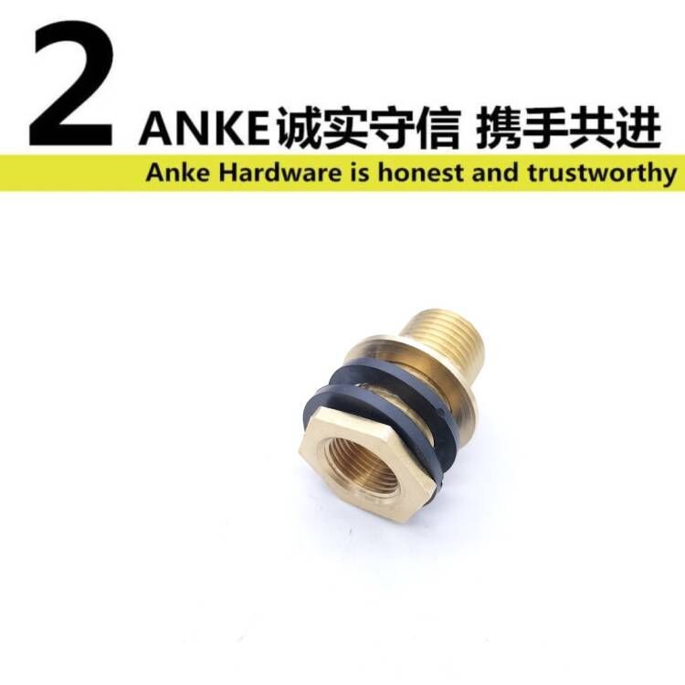 46-point external thread water tank extension joint, internal and external thread stainless steel water tower connection to oil tank 1-inch internal and external thread fish tank joint Specification drawing