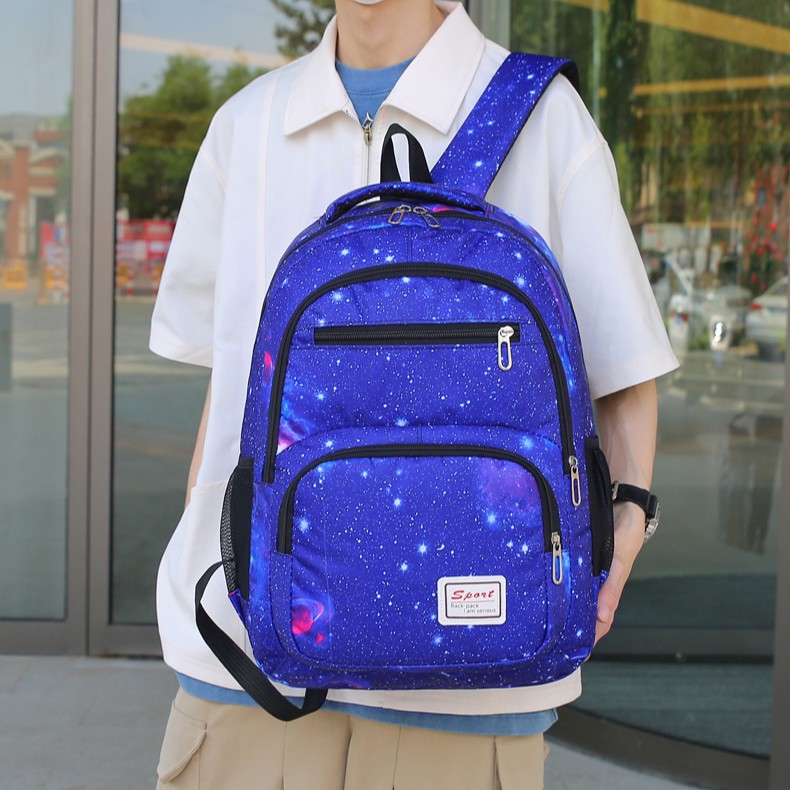 New product release: Starry Sky Edition middle school schoolbag, large capacity water-resistant backpack for primary school students, cross-border delivery details Picture