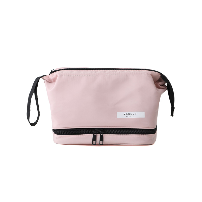 Double-layer cloud makeup bag with dry and wet separation, men's travel large-capacity storage bag, portable waterproof toiletry bag Item Picture