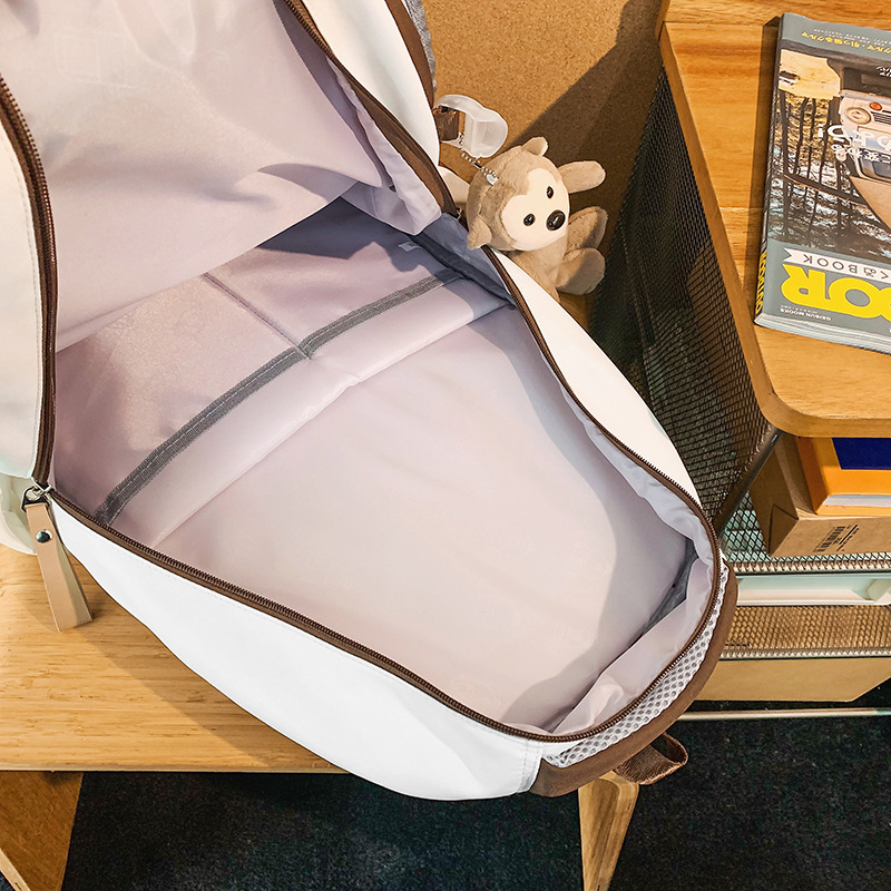 New large-capacity schoolbag, Korean high school student trend backpack, versatile college style couple backpack Application Scenario