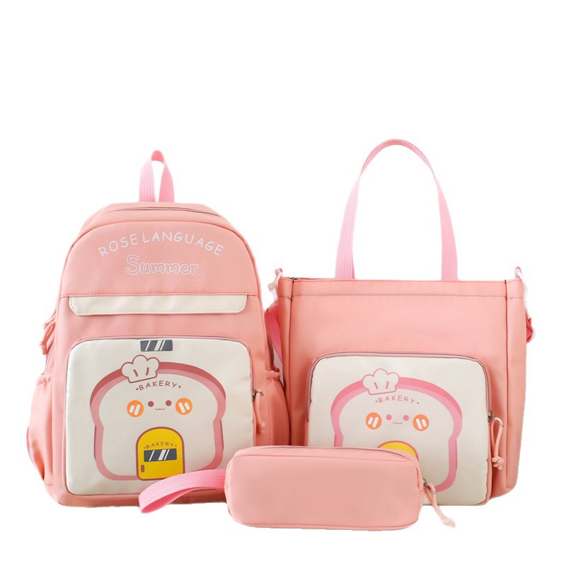 New color-blocking bags, tutorial bags, handbags, junior high school schoolbags, Korean-style cute backpacks, and large-capacity travel bags Item Picture