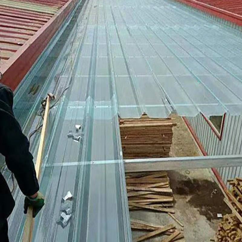 FRP polycarbonate sheet, skylight tile, transparent tile, bright tile, resin fiberglass tile, canopy, balcony, rainproof patio, Dehe Specification drawing