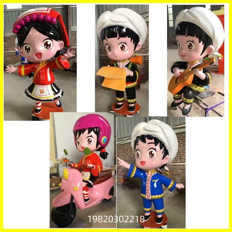 j8 Animal IP Card doll Sculpture, Figure Sculpture, large fiberglass outdoor trendy play, garden landscape, Tong Shopping Mall g3 Specification drawing