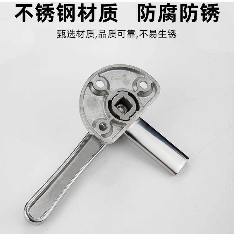304 stainless steel soundproof door handle, new energy rotating sealed handle lock FA-624, inner and outer double door handle Application Scenario