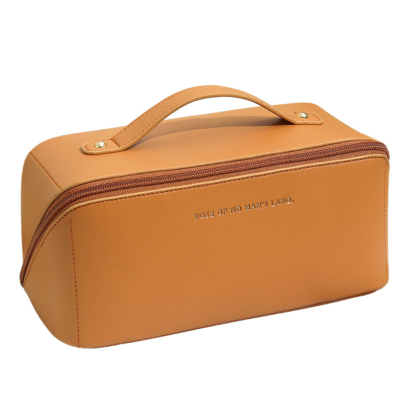 A portable large-capacity pu cosmetics storage bag with a high-end feel for women's travel, a popular pillow and makeup bag Item Picture