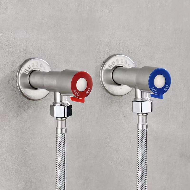 Wholesale 304 stainless steel Angle valve water heaters, toilets, household 4-inch cold and hot Angle valves, extended and extra-long stop valves Application Scenario