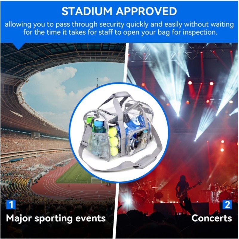 The new cross-border PVC transparent stadium travel handbag is a portable outdoor fashion cross-border travel bag Application Scenario