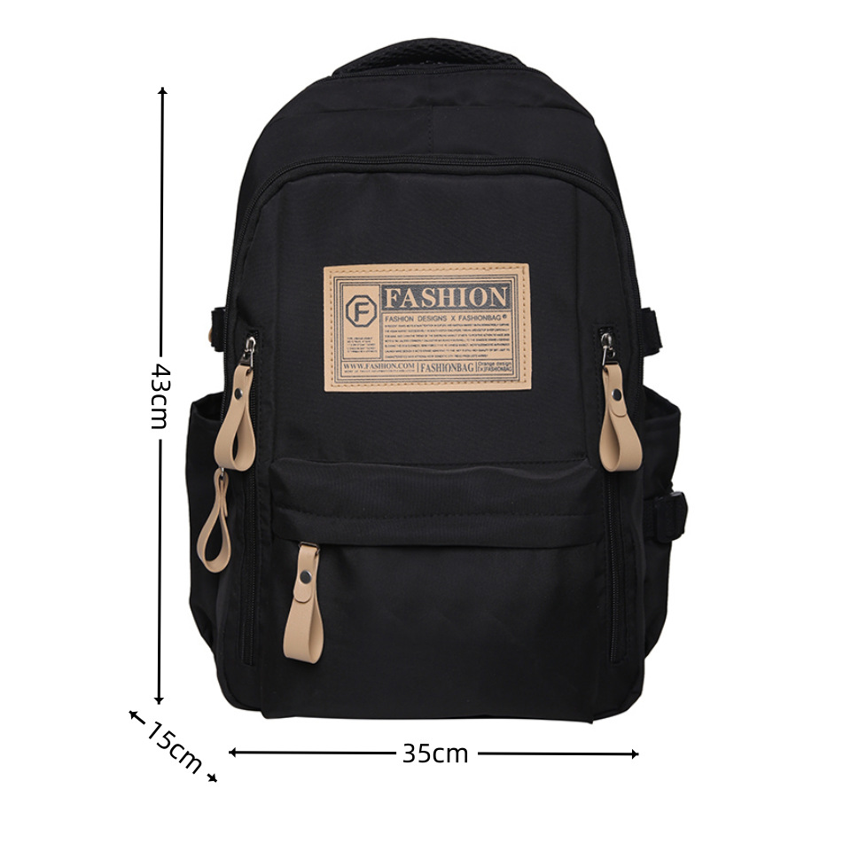 New Korean version 2025 schoolbag for junior high school students, simple and fashionable, large-capacity female backpack for college students Item Picture