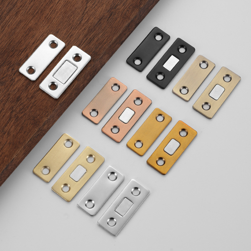 Strong magnetic attraction, stainless steel magnetic contact, no need for drilling, invisible door, thin sheet drawer, wardrobe, sliding door magnetic sheet Specification drawing