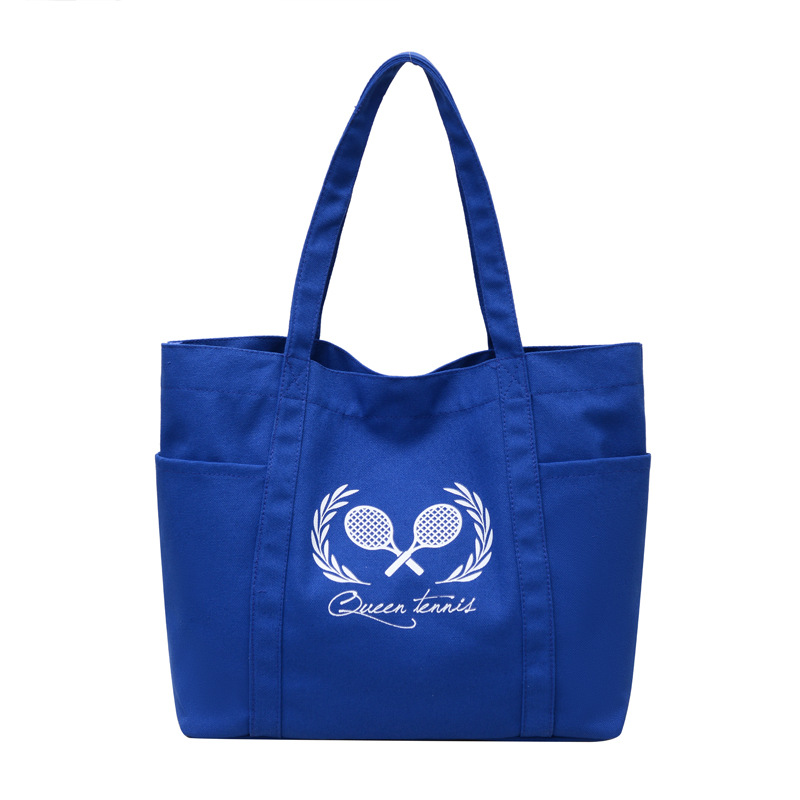 Spring 2025 New Edition Simple women's bag, thickened canvas bag, women's hand and shoulder large capacity tote bag Item Picture