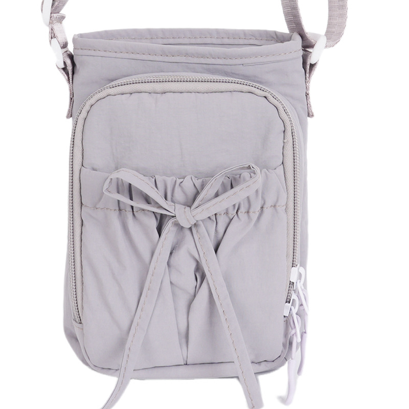 High-quality mobile phone bag, student water bottle bag for boys and girls, umbrella bag, two-layer single-shoulder crossbody bag, versatile crossbody bag for water cups when going out Item Picture