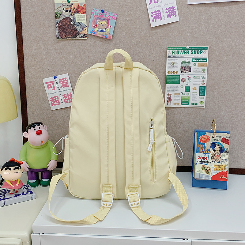 Cute and fresh student backpack, sweet and large-capacity junior high school backpack, simple and casual travel backpack for girls Specification drawing